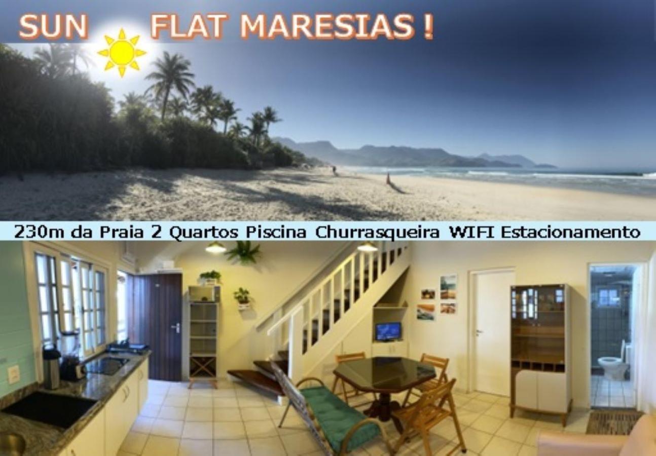 Sun Flat Maresias !! 2 Quartos Piscina Churrasqueira Wifi Estacionamento 230M Da Praia Sao Sebastiao  Bagian luar foto